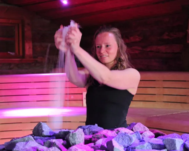 Gezicht achter de Aufguss 1